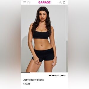 Garage Black Active Body Shorts